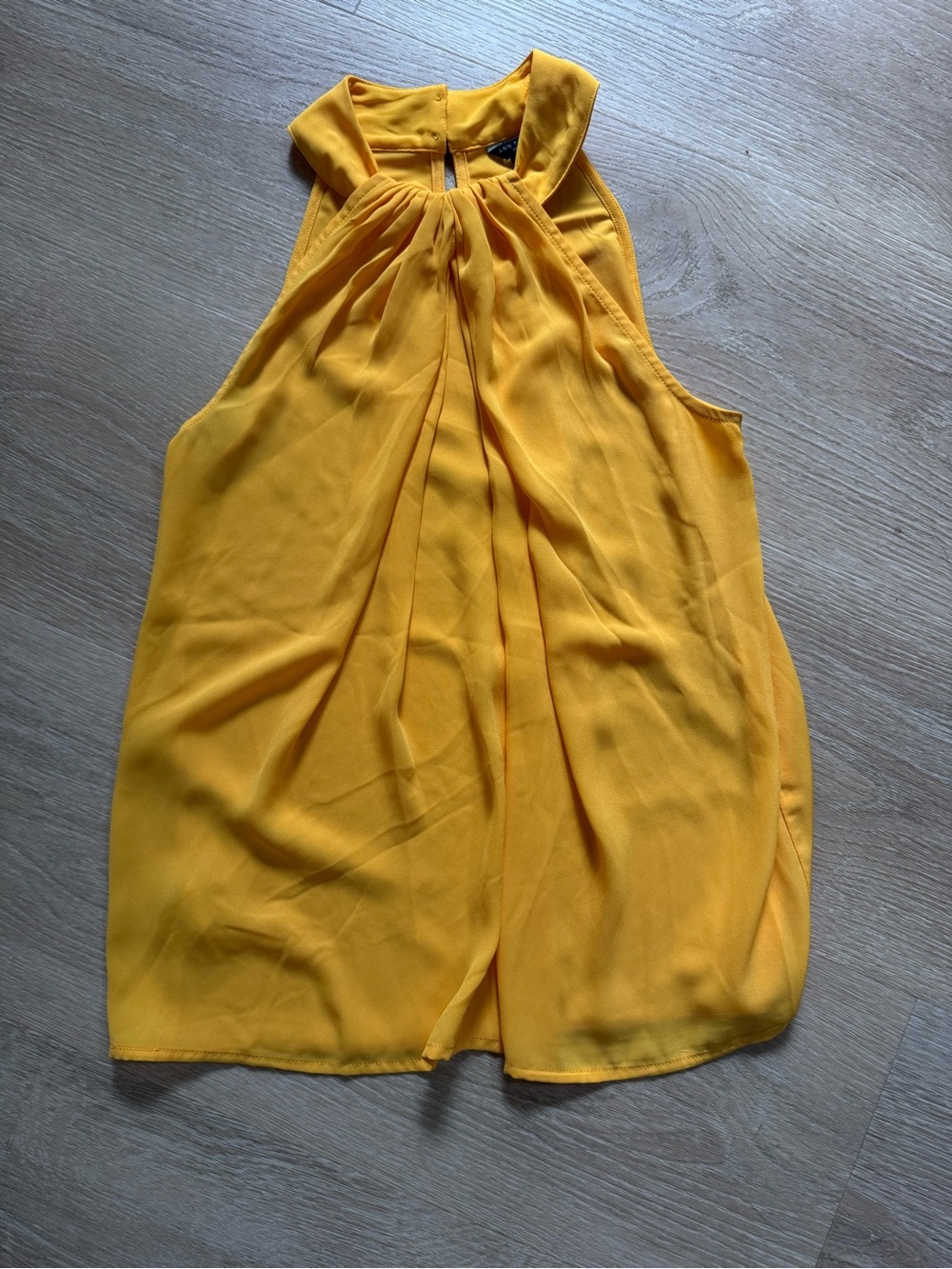 Ann Taylor Yellow Halter Neck Sleeveless Blouse